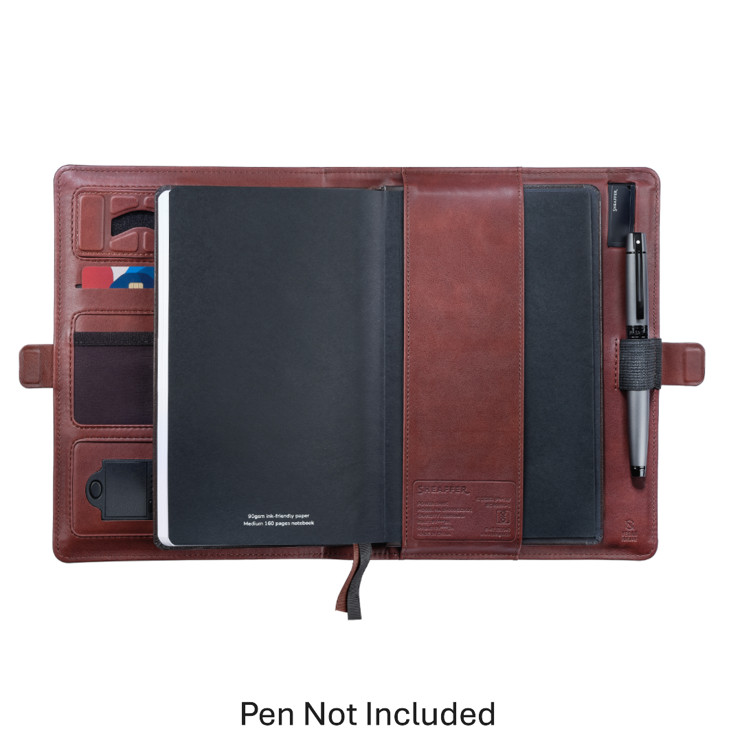 Sheaffer Superbook 1200mAh Powerbank Organizer - Brown (with pendrive)
