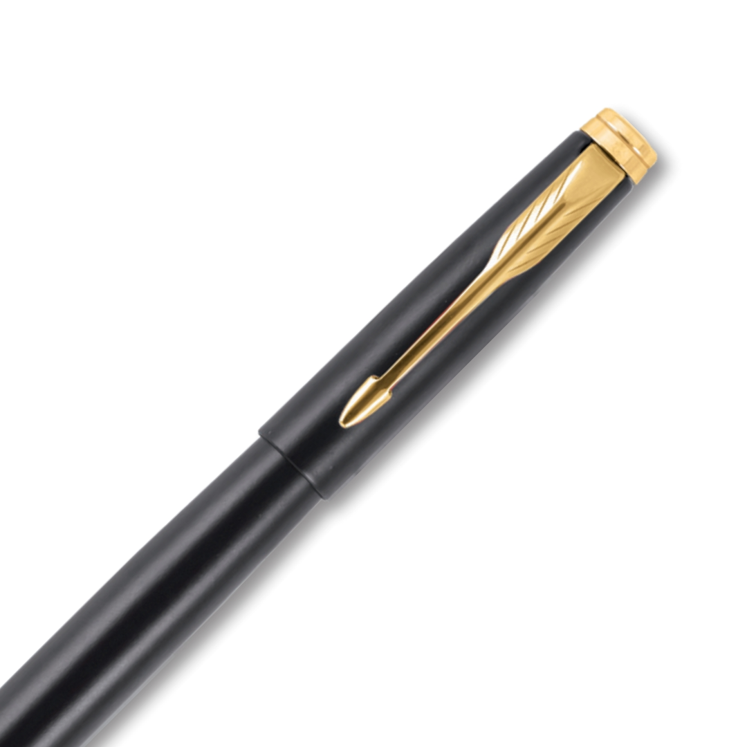 Parker Aster Matt Black Gold Trim Roller Pen