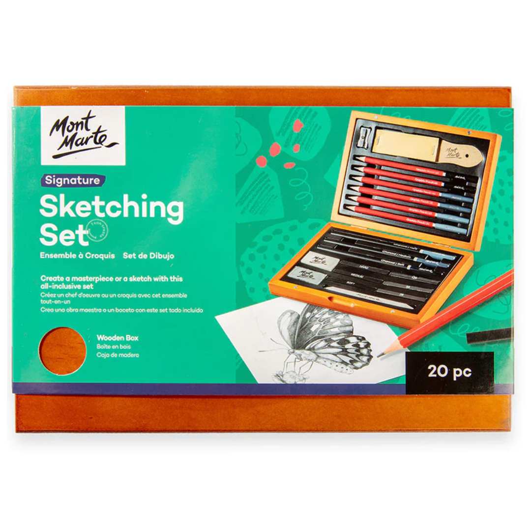 Mont Marte Sketching Set - Wooden Box