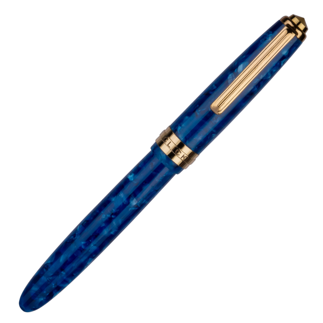 Click Falcon Premium Acrylic Fountain Pen Blue Batic