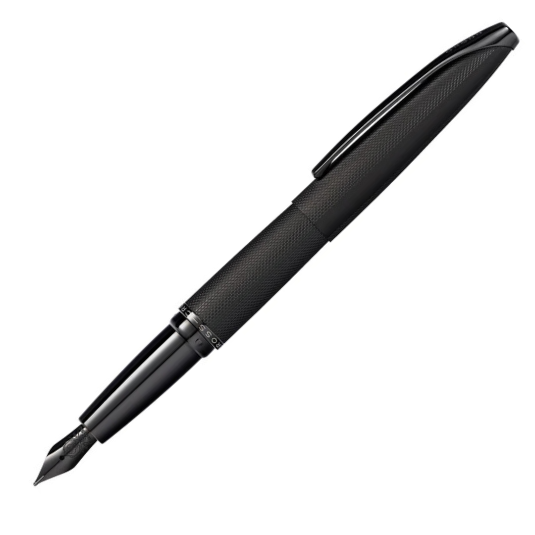 Cross ATX Brushed Black Fountain Pen - Medium Nib