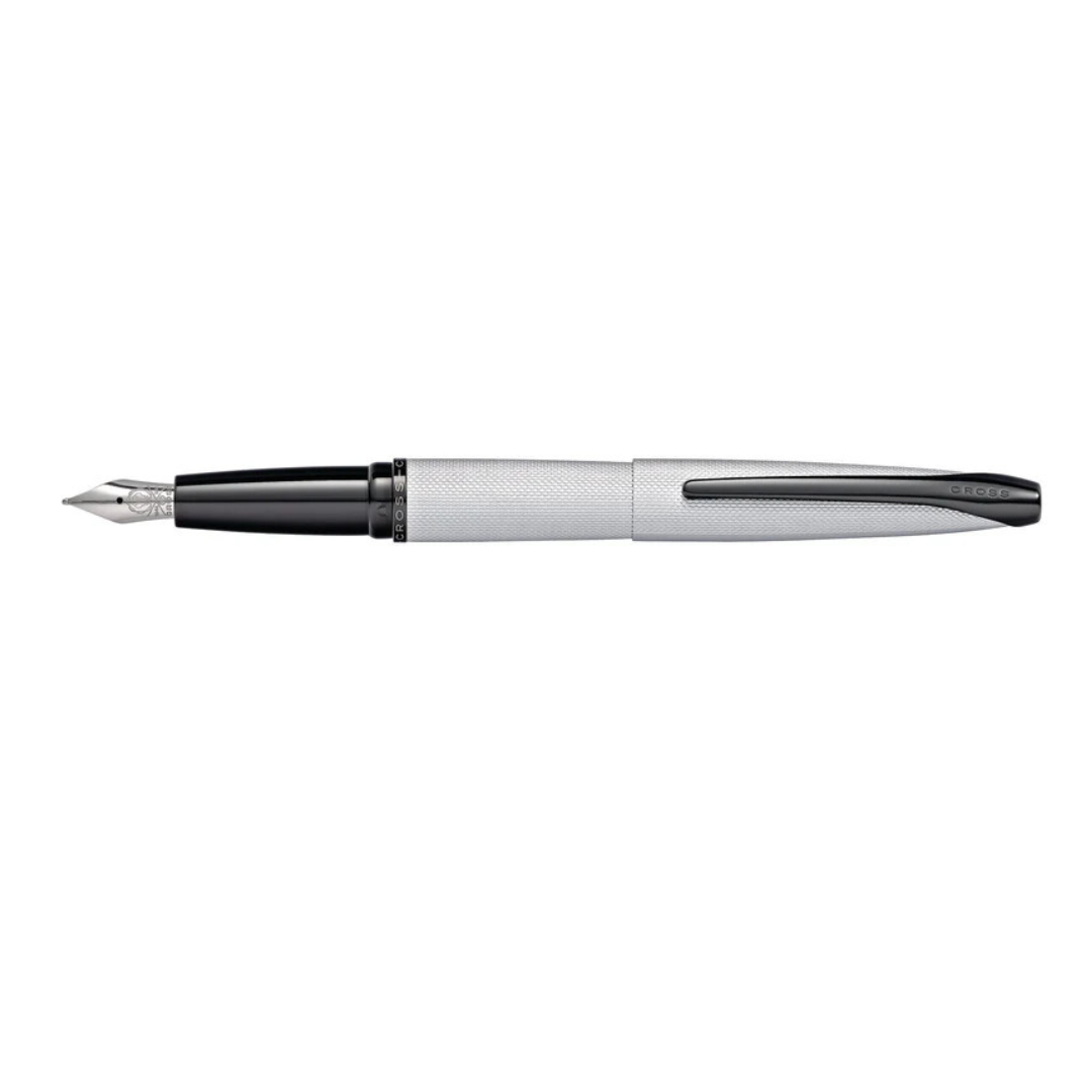 Cross ATX Brushed Silver Fountain Pen - Medium Nib