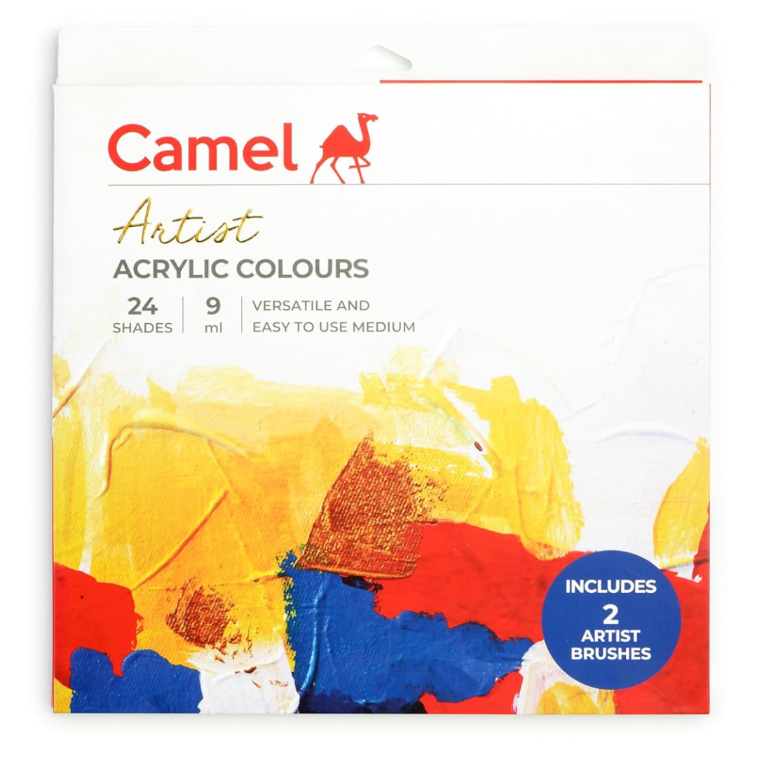 Camel Artist Acrylic Colour 24 Shades Set (9ml Each Colour)