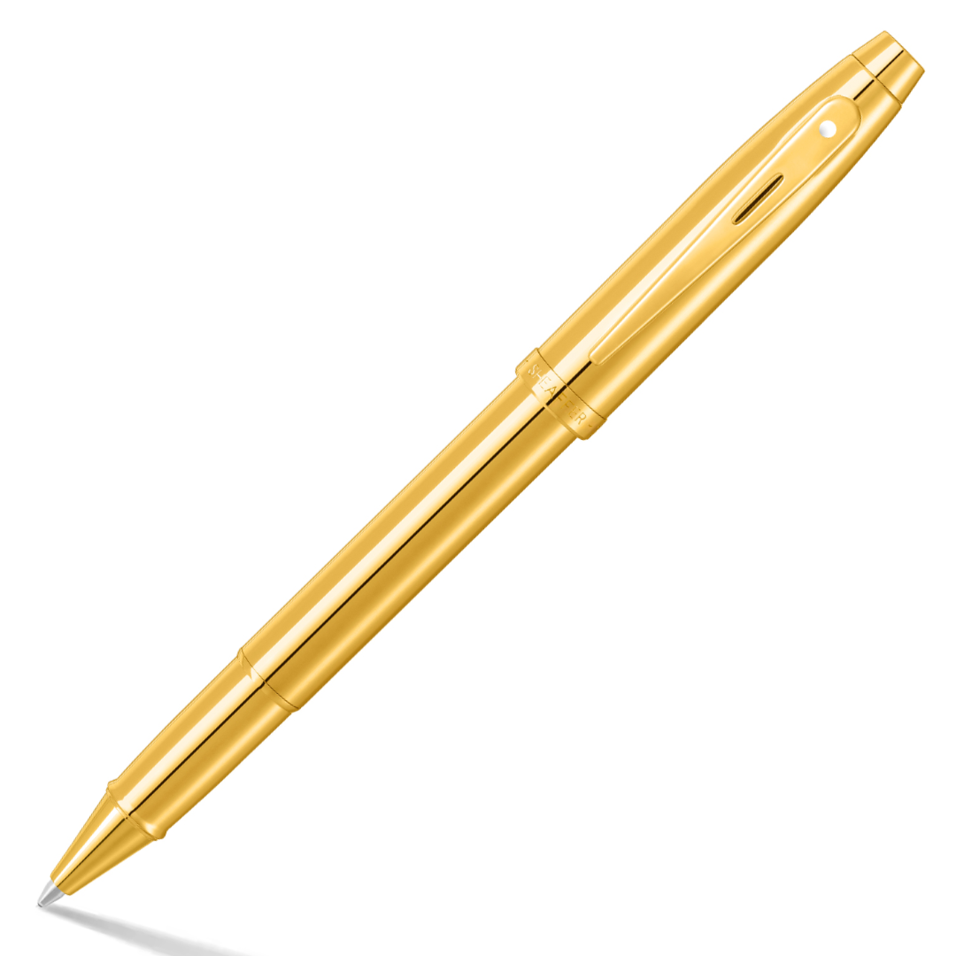 Sheaffer 100 Glossy PVD Gold Roller Pen