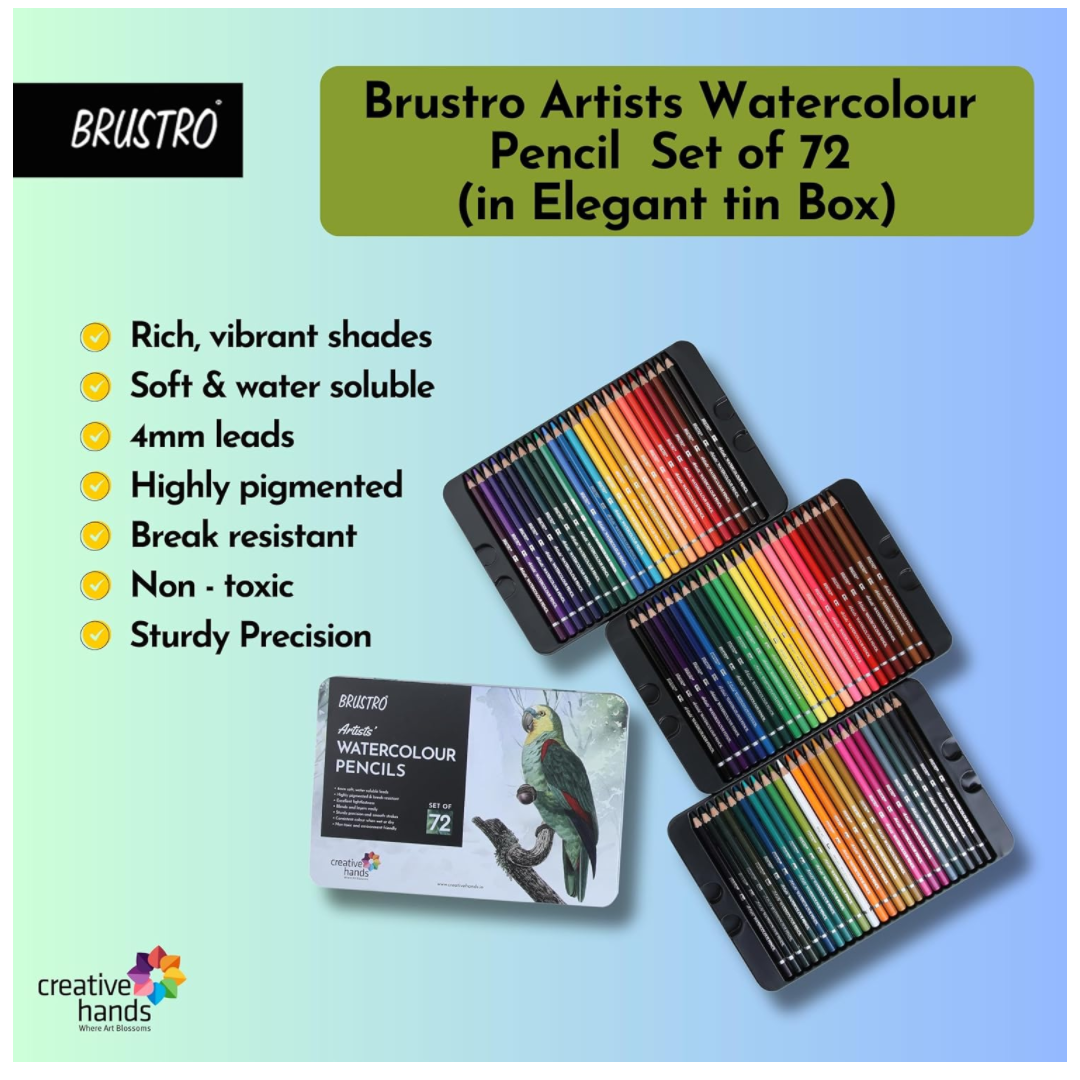 Brustro Watercolour Pencil - 72 Shades Set