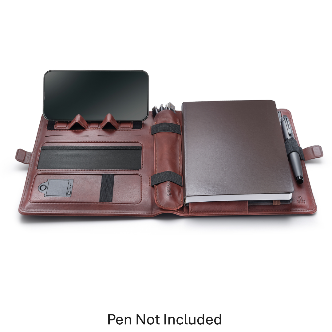 Sheaffer Superbook 1200mAh Powerbank Organizer - Brown (with pendrive)