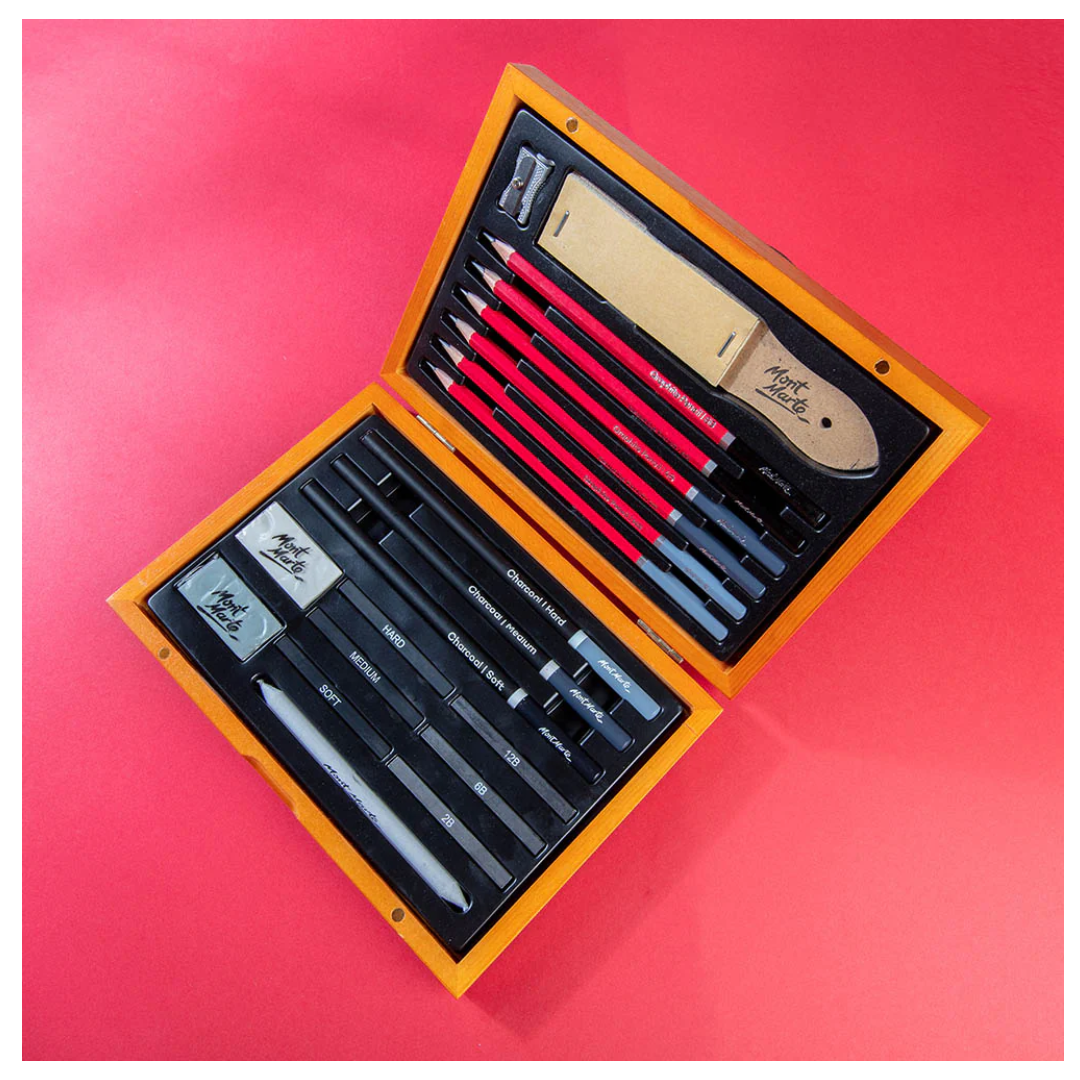 Mont Marte Sketching Set - Wooden Box