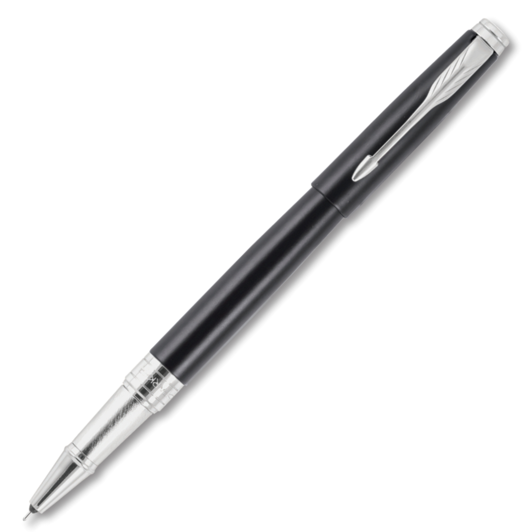 Parker Aster Matt Black Chrome Trim Roller Pen