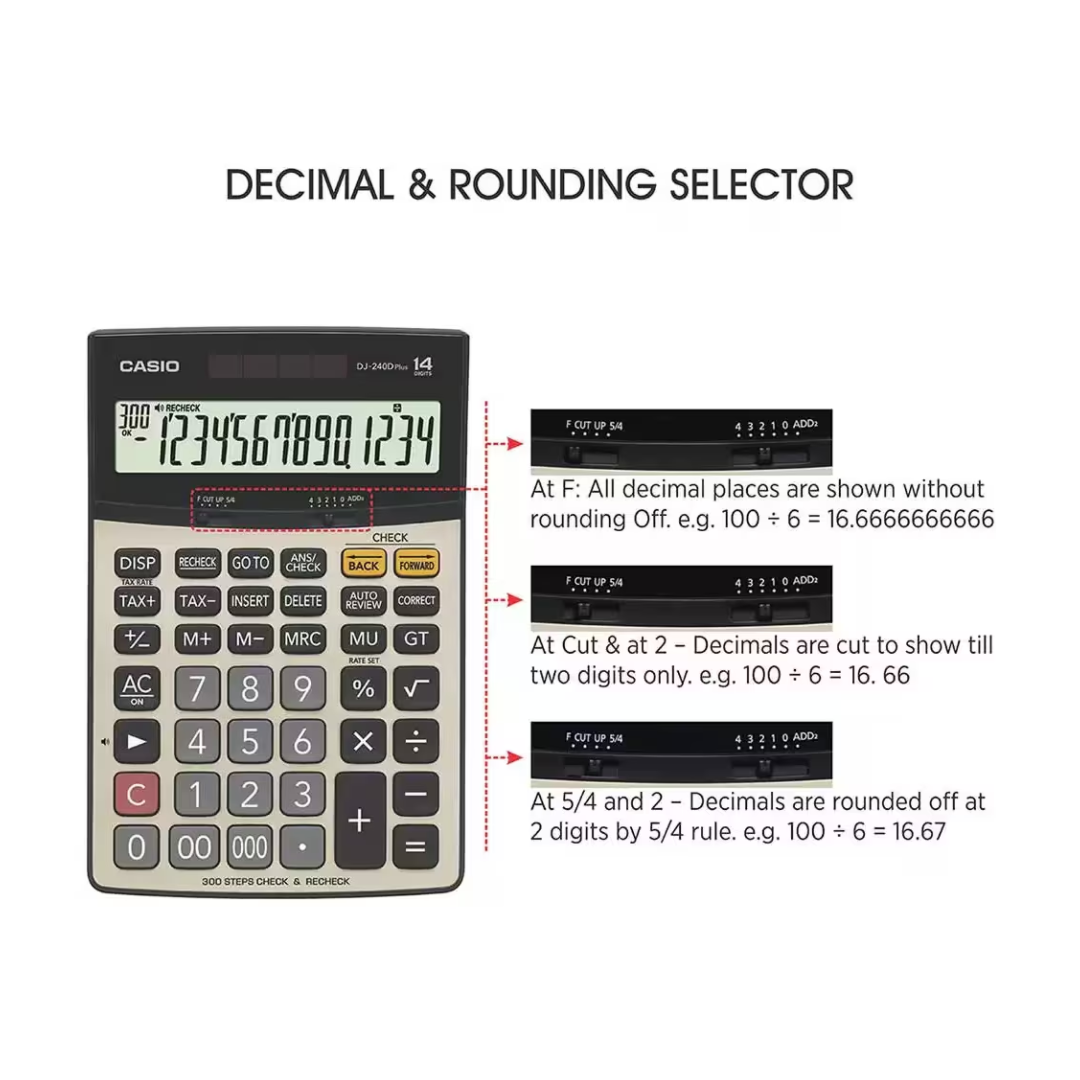 Casio Calculator DJ-240D Plus (14 digits)