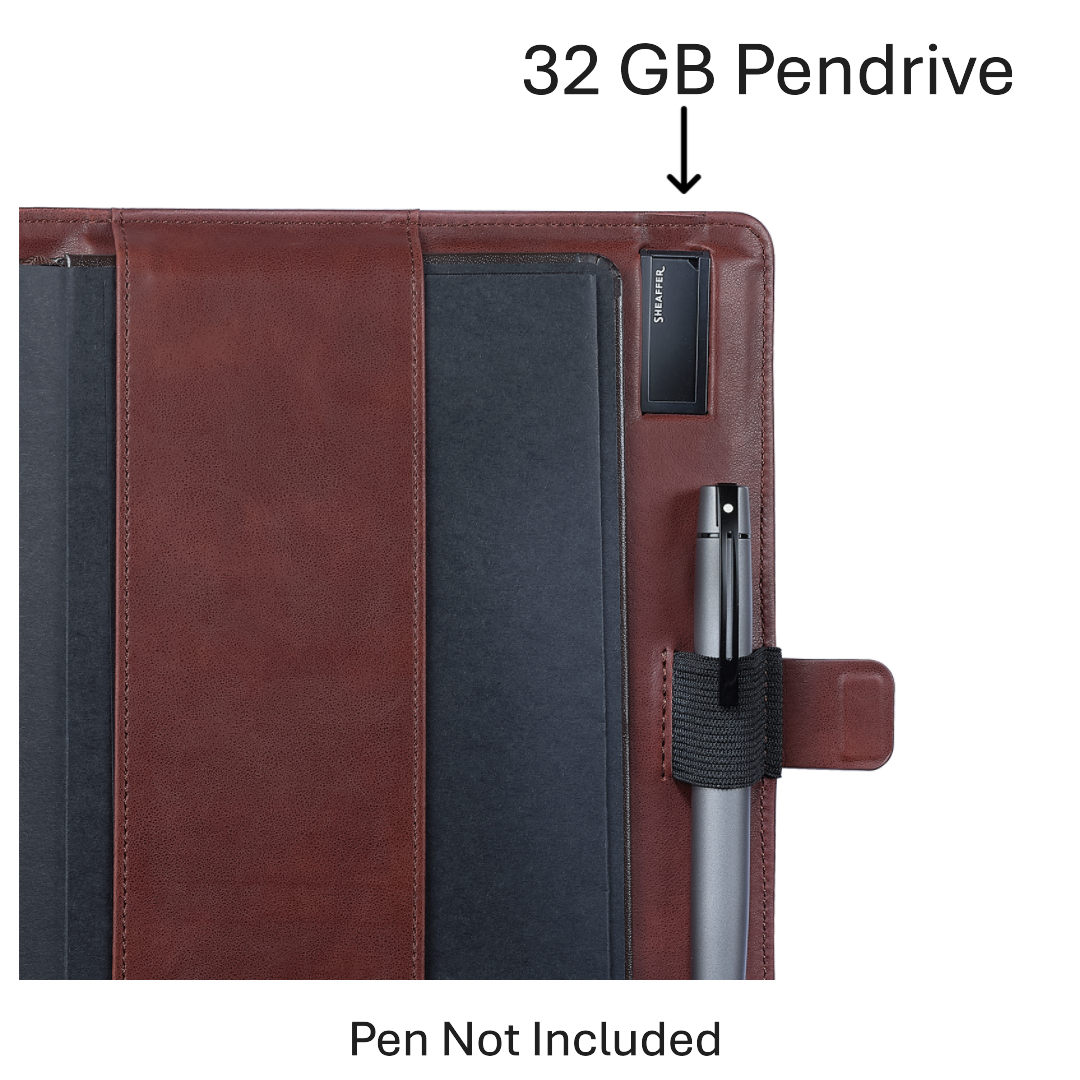 Sheaffer Superbook 1200mAh Powerbank Organizer - Brown (with pendrive)