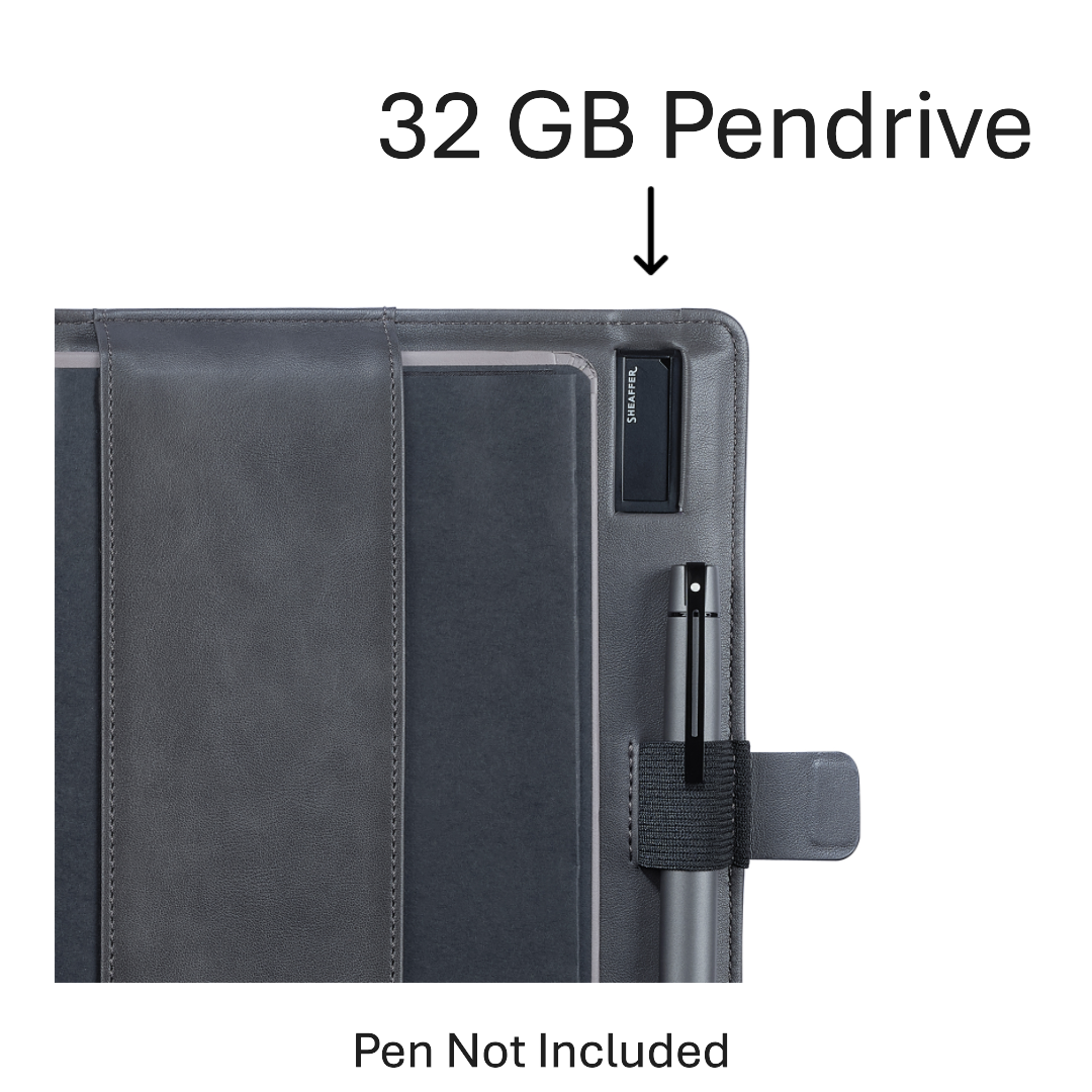 Sheaffer Superbook 1200mAh Powerbank Organizer - Grey (with pendrive)