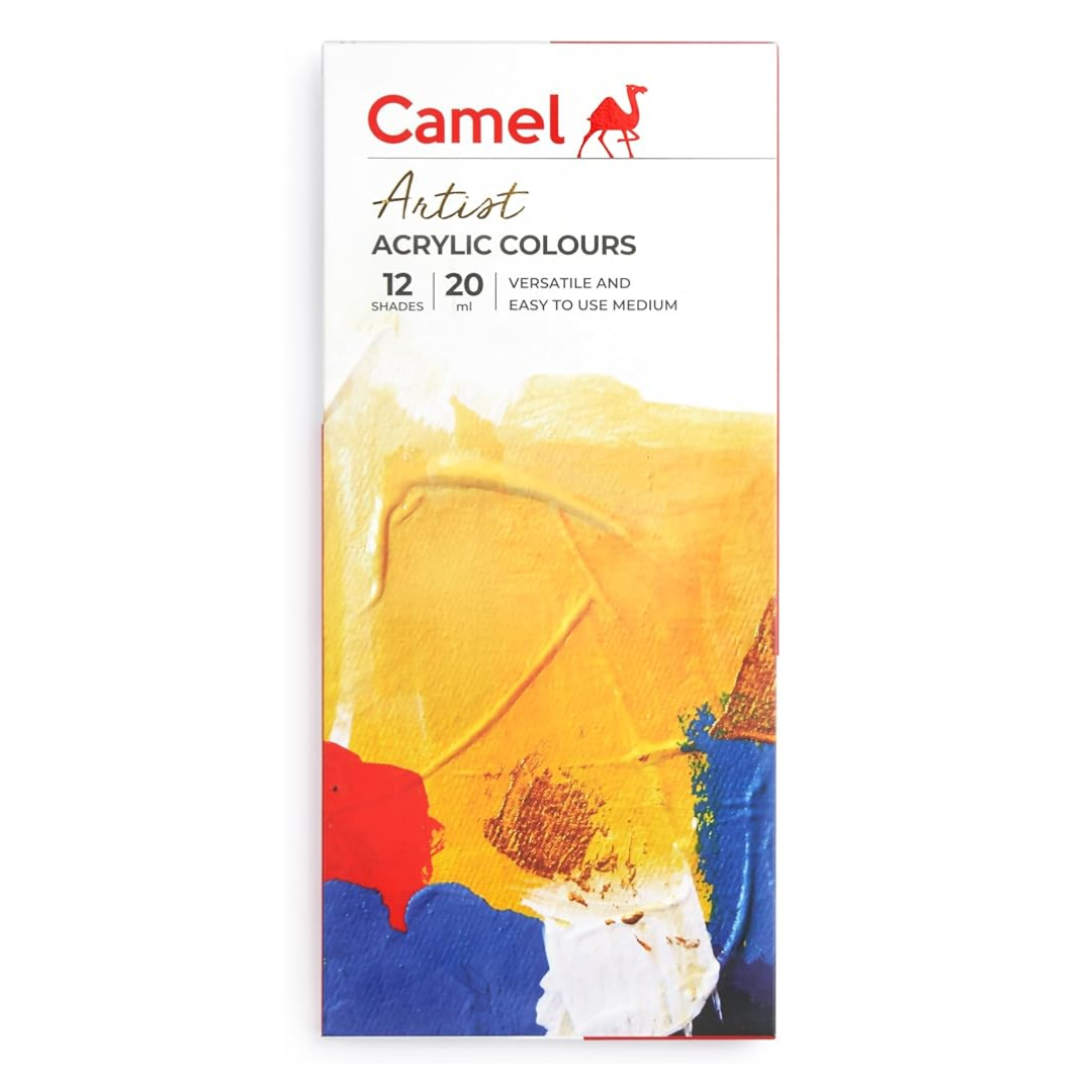 Camel Artist Acrylic Colour 12 Shades Set (20ml Each Colour)