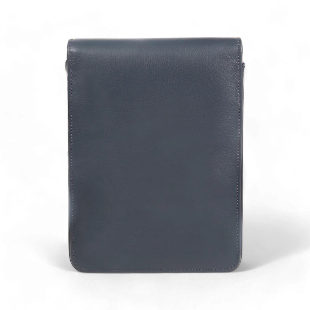 Elan 6 Pen Case Blue - Leather