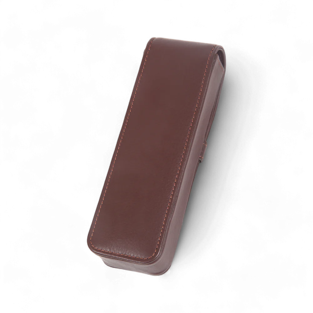 Elan 2 Pen Case Brown - Leather