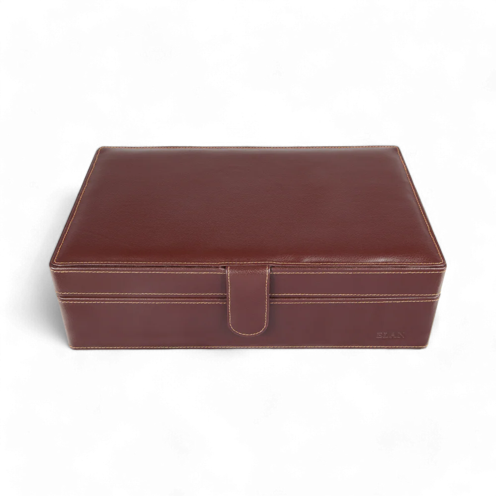 Elan 10 Watch Case Brown - PU Foam (Non Leather)