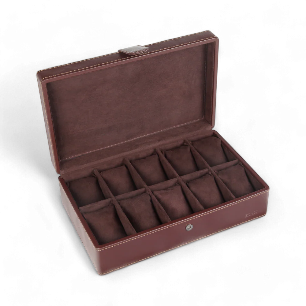 Elan 10 Watch Case Brown - PU Foam (Non Leather)