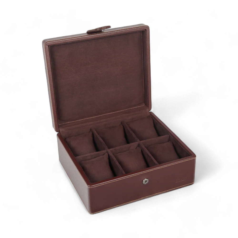 Elan 6 Watch Case Brown - PU Foam (Non Leather)