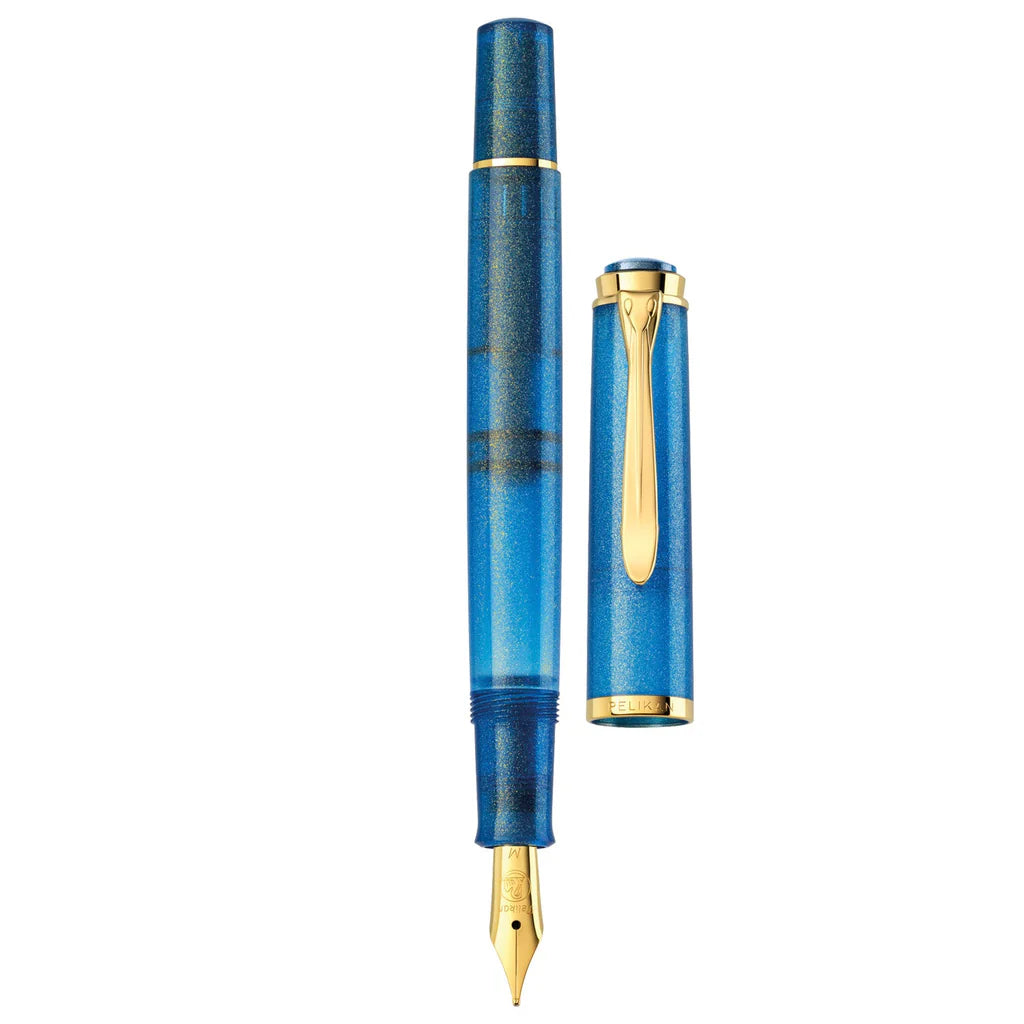 Pelikan Classic M200 Golden Lapis Fountain Pen (Special Edition)