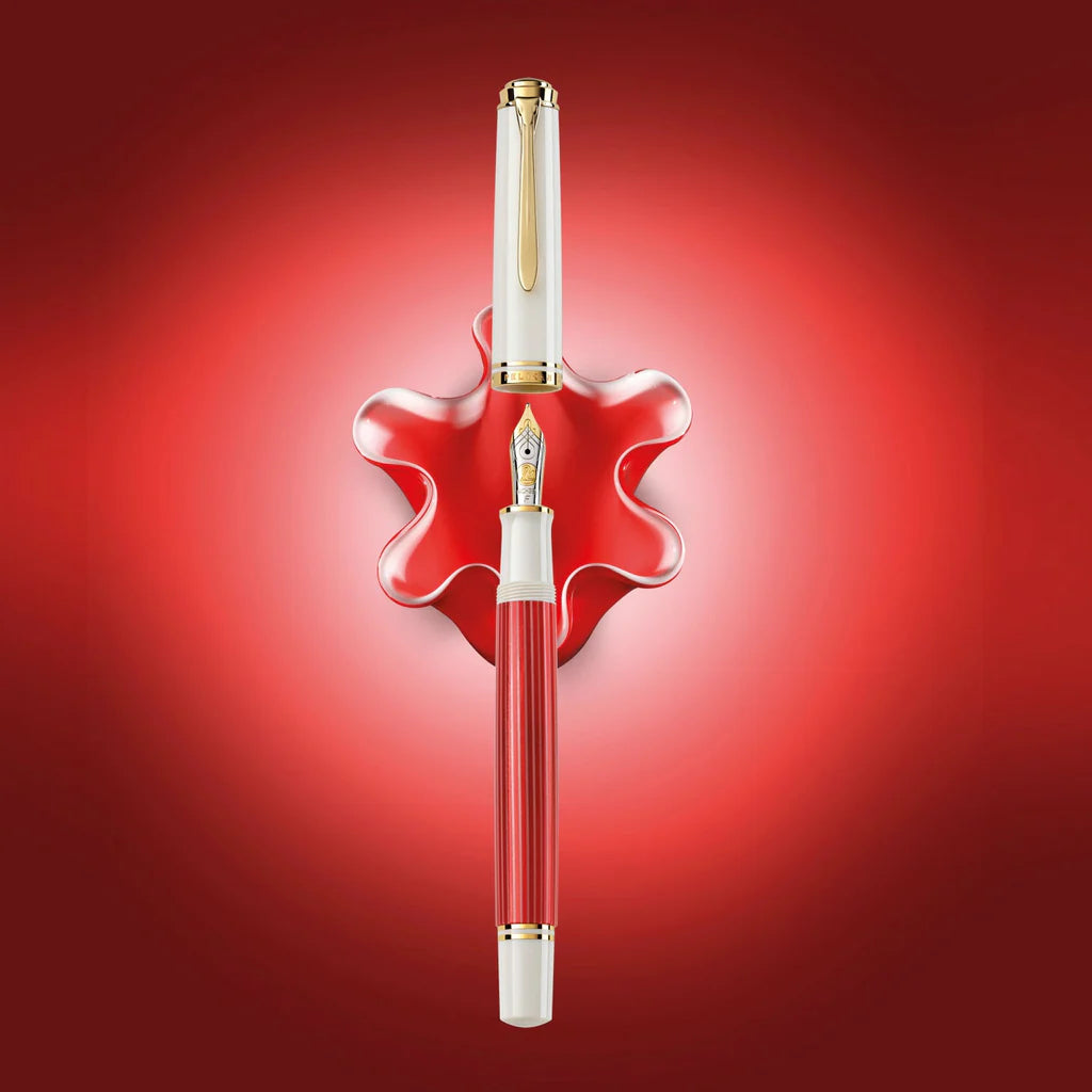 Pelikan Souveran M600 Red White Fountain Pen (Limited Edition)