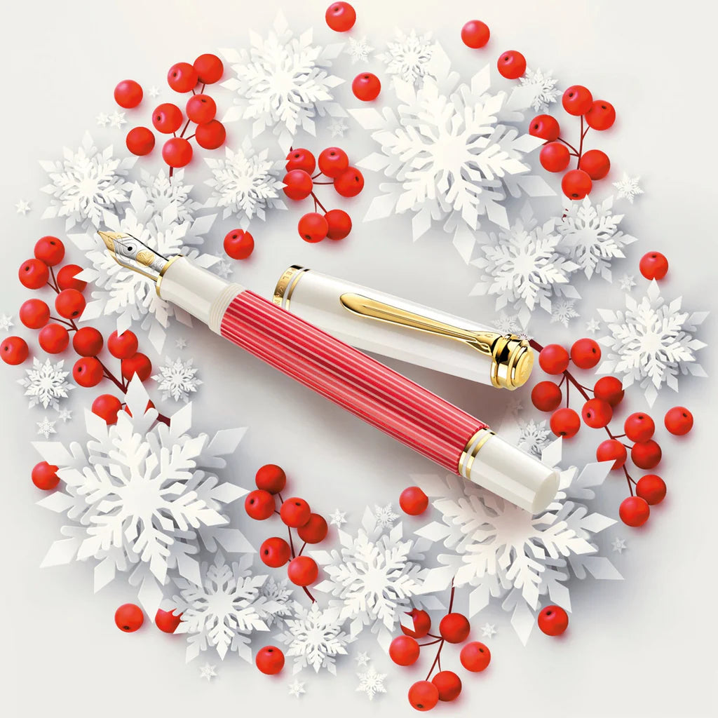 Pelikan Souveran M600 Red White Fountain Pen (Limited Edition)