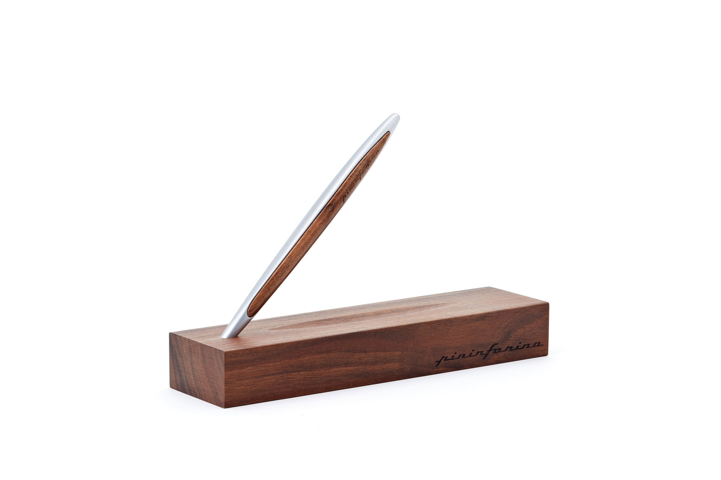 Pininfarina | Cambiano | Aluminium | Classic Ethergraf metal alloy tip | Solid Wood Desk Stand
