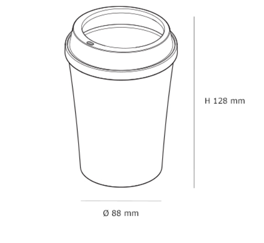 Litem Coffee Cup Pencil Holder - White & Brown