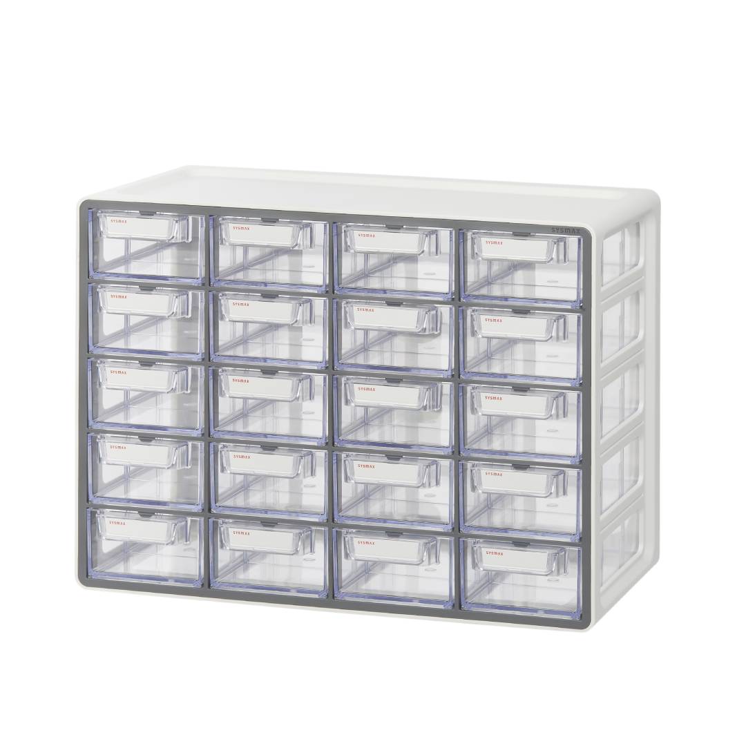 Sysmax | Multi Utility Storage Box | 20 Drawers | Organizer | Grey | Up System | For Office & Home