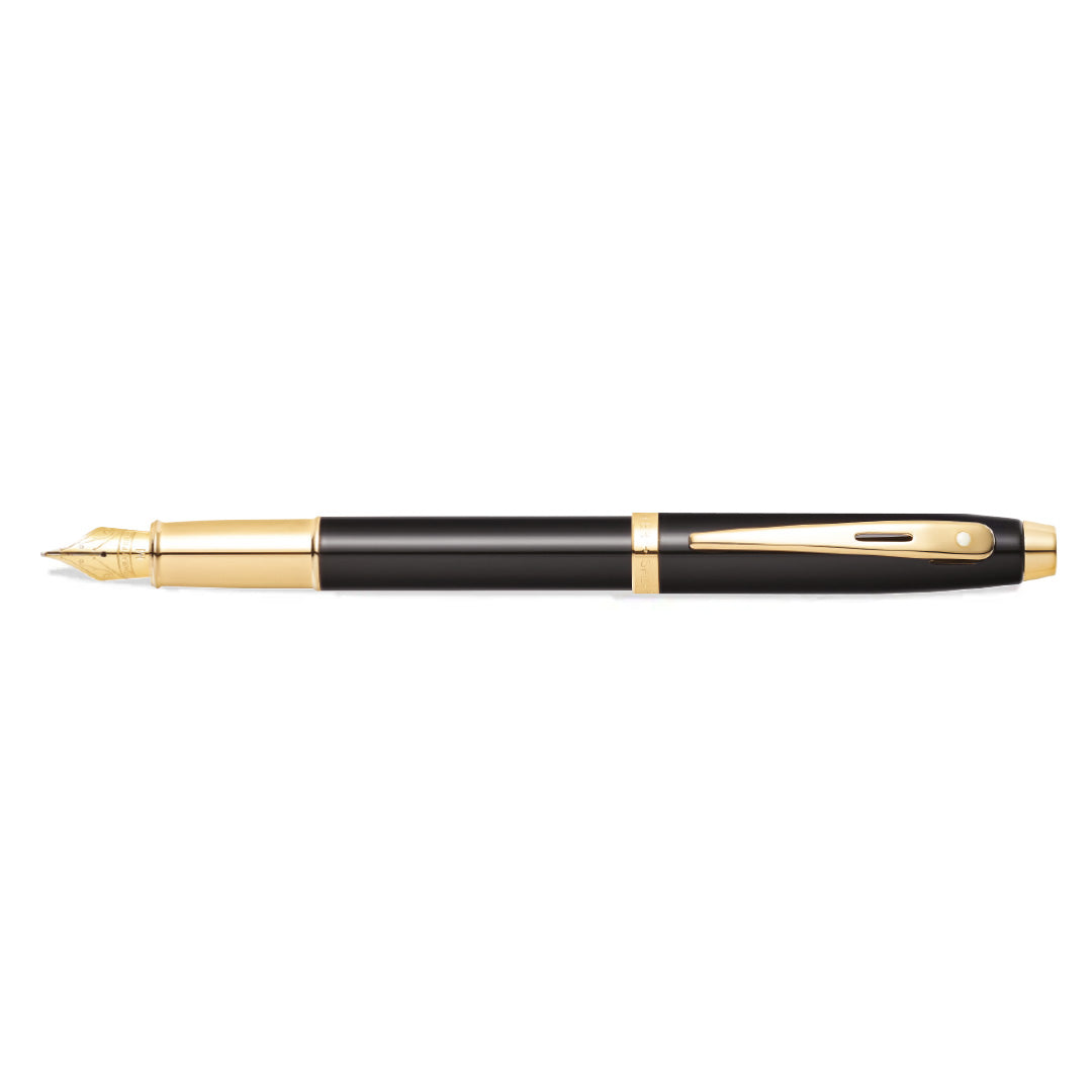 Sheaffer 100 Glossy Black GT Fountain Pen - Medium Nib