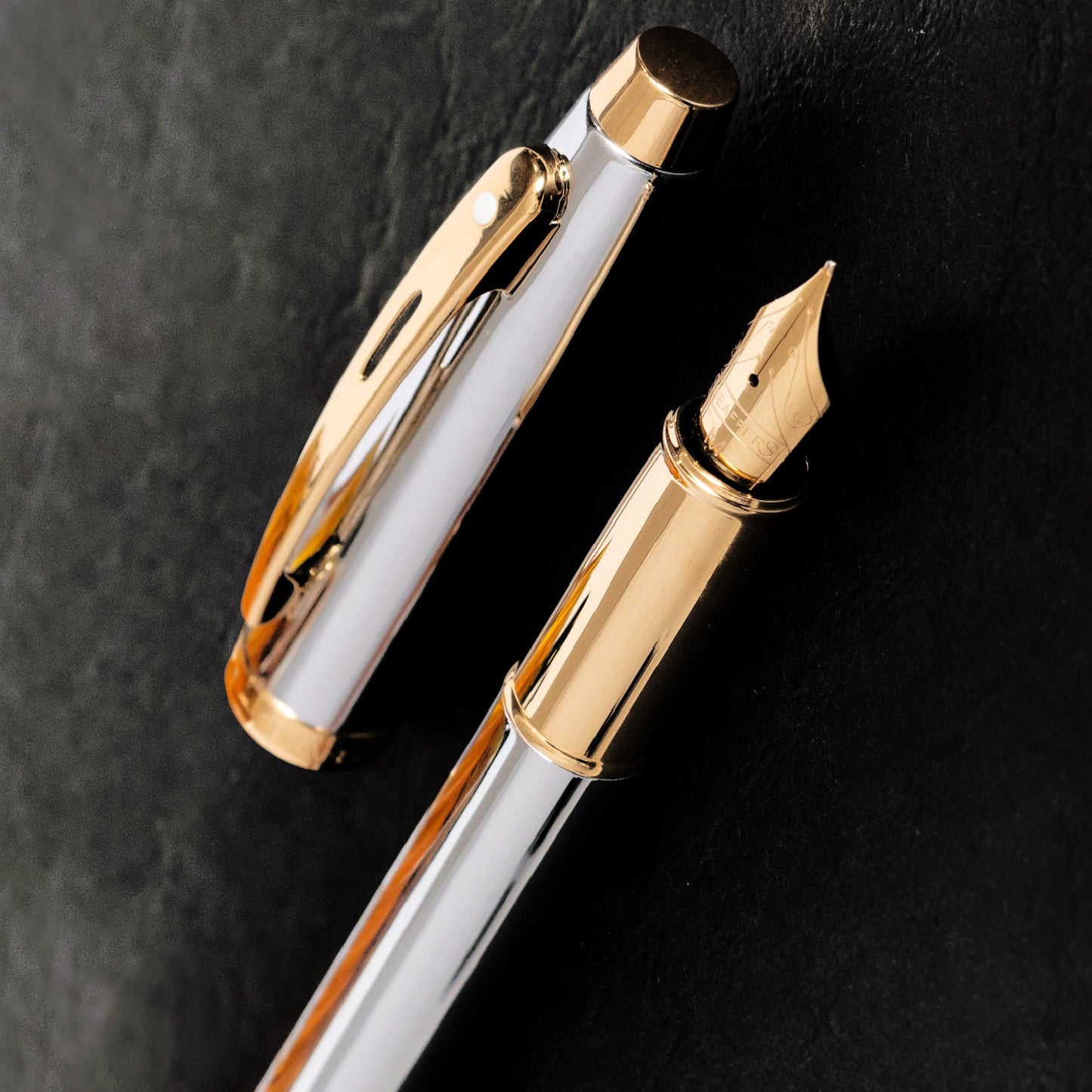 Sheaffer 100 Chrome Gold Fountain pen - Medium Nib