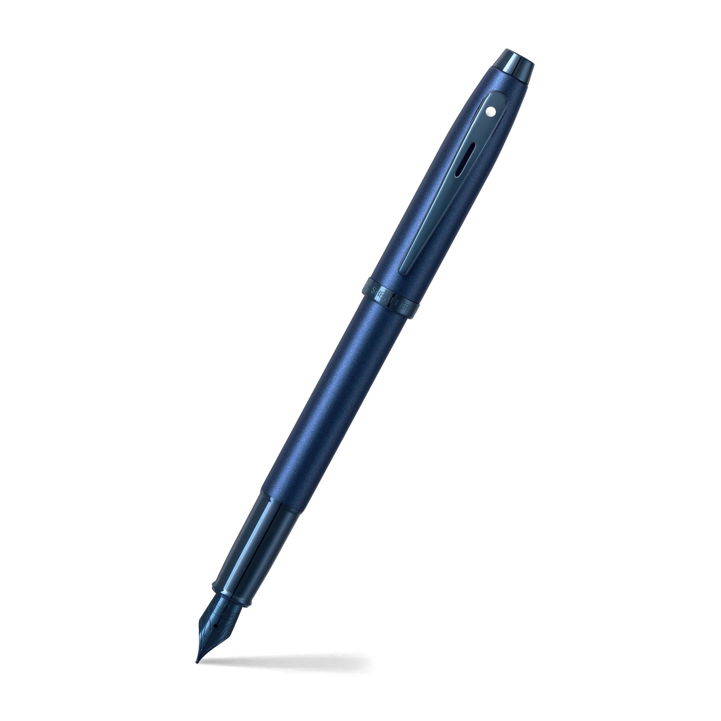 Sheaffer 100 Satin Blue Fountain Pen - Medium Nib