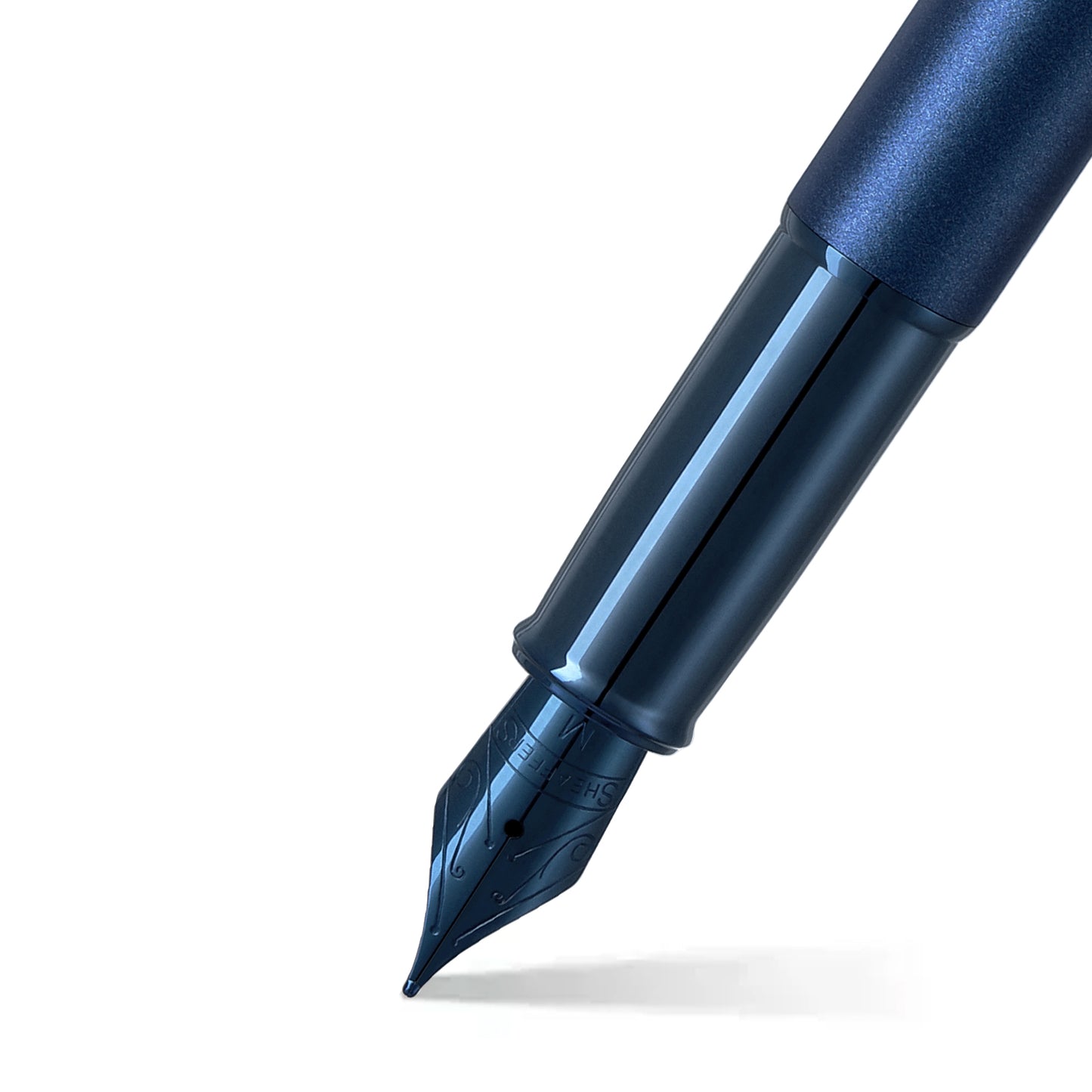 Sheaffer 100 Satin Blue Fountain Pen - Medium Nib