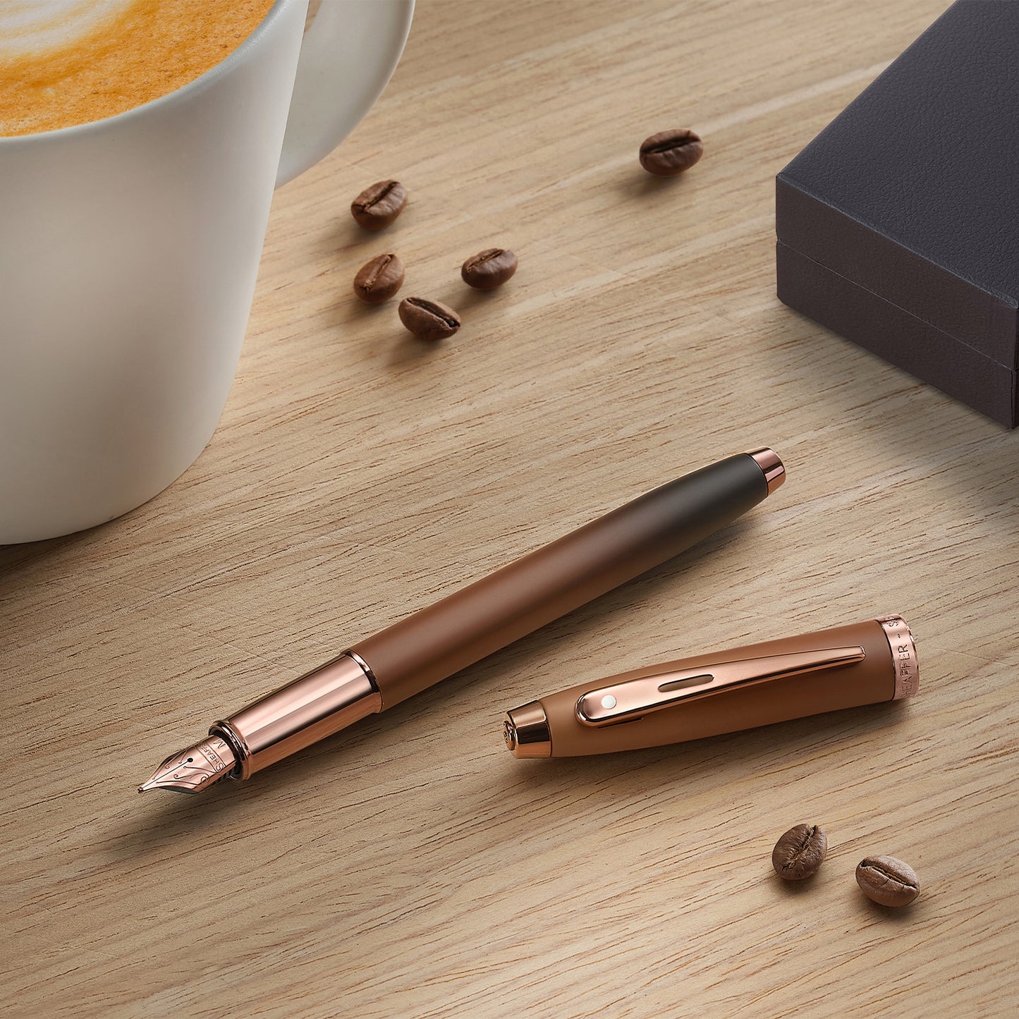 Sheaffer 100 Coffee Fountain Pen - Medium Nib