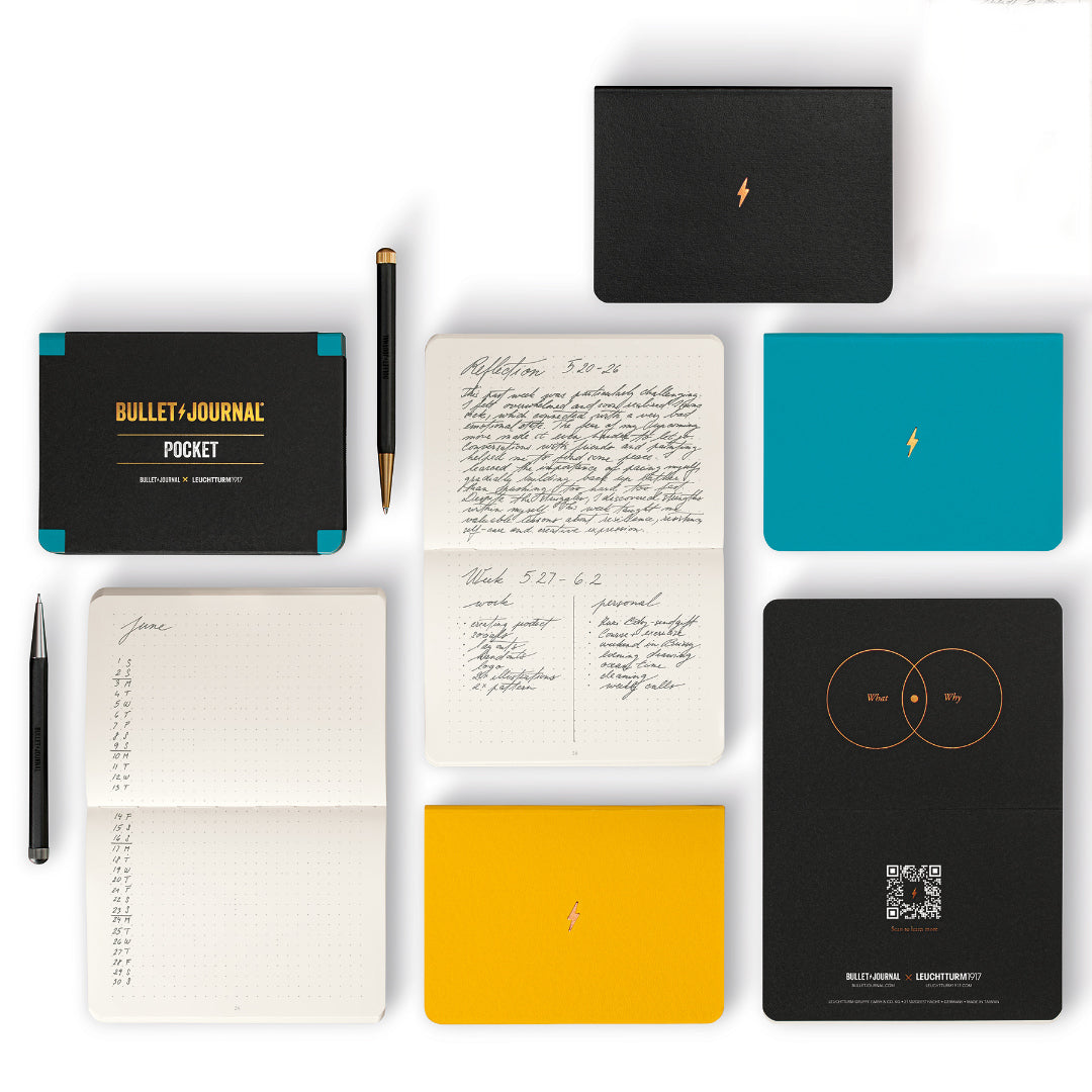 LEUCHTTURM DOTTED NOTEBOOK-BULLET JOURNAL A6 (46) PACK OF 3 -Yellow