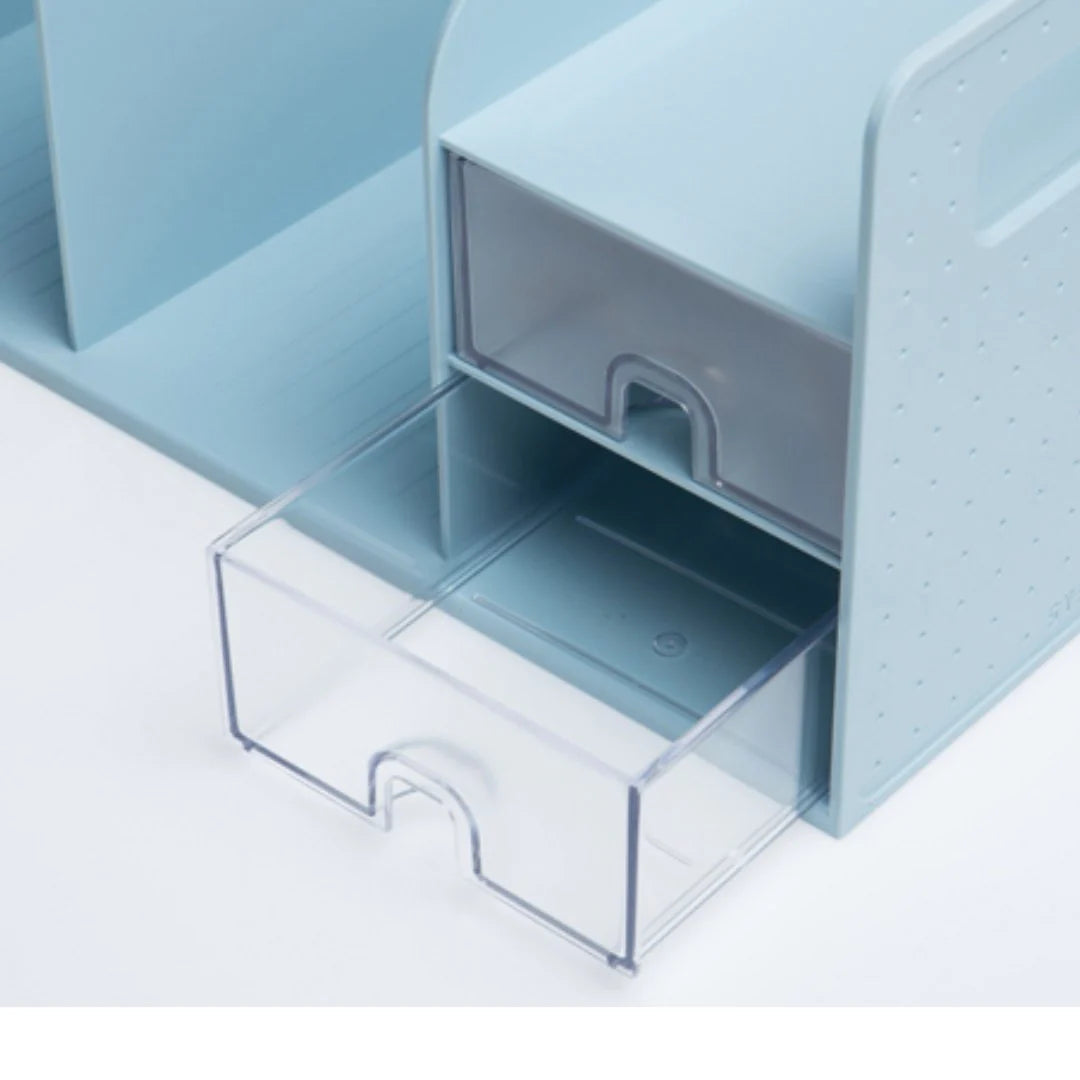 Litem Book Rack With Drawers - Mint