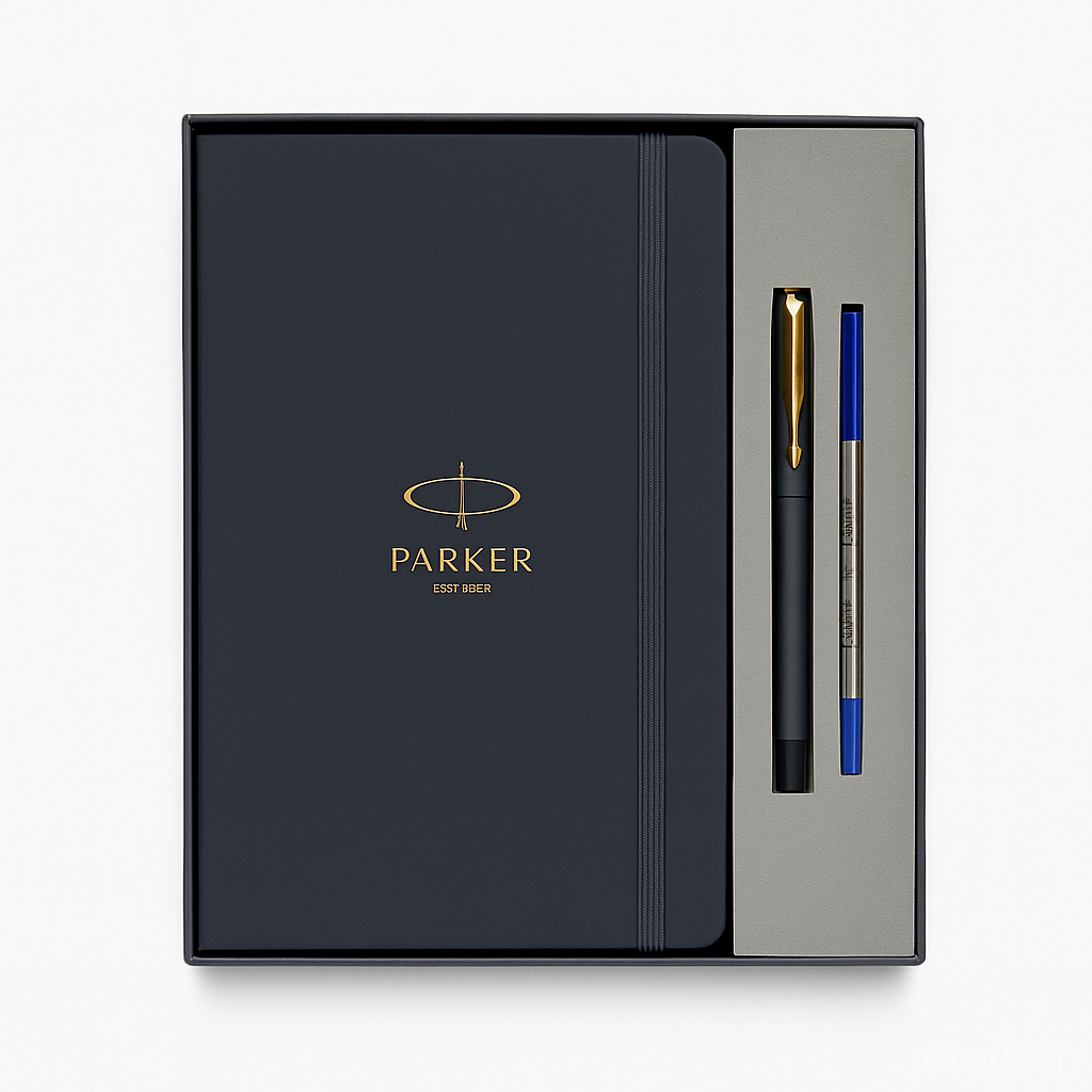 Parker Vector Matt Black Roller GT with Diary Combo