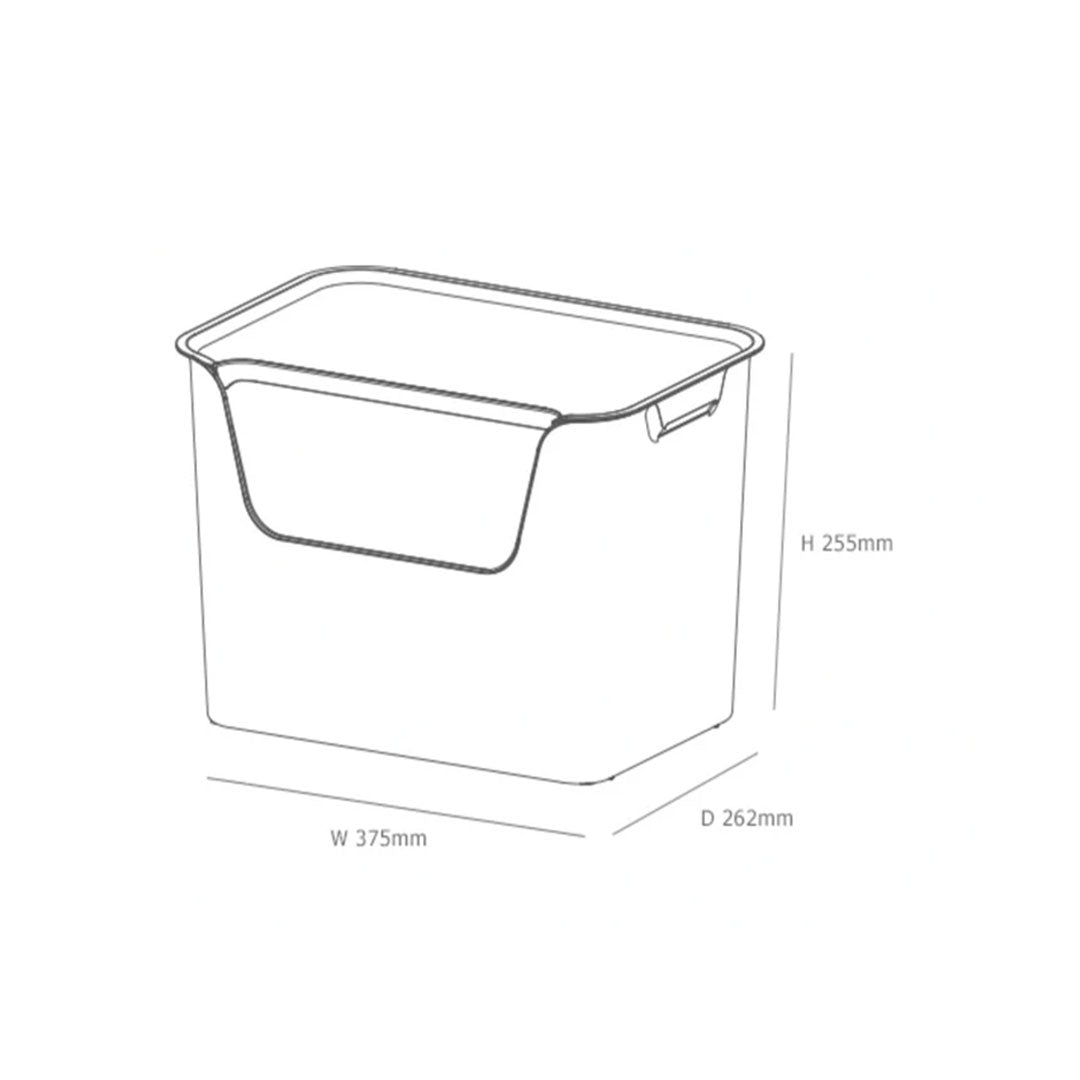 Litem | Multi Utility Storage Box |Organizer | 18 liters | Ivory | Living Box | For Office Home & Kitchen