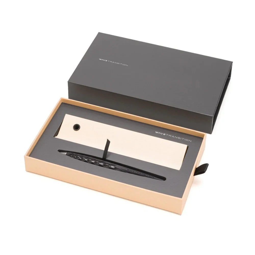 Pininfarina Forever Wave Ballpoint Pen with Maple Wood Base – Grey