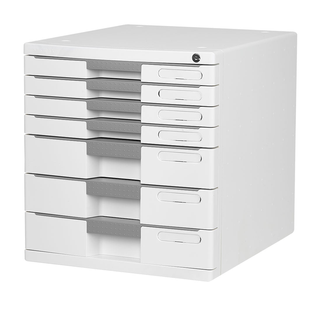 Sysmax |Lockable File Cabinet | 7 Drawers | Grey |New Max | For Office School & Hospital