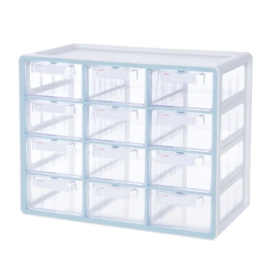 Sysmax | Multi Utility Storage Box | 12 Drawers | Organizer | Mint | Up System | For Office & Home