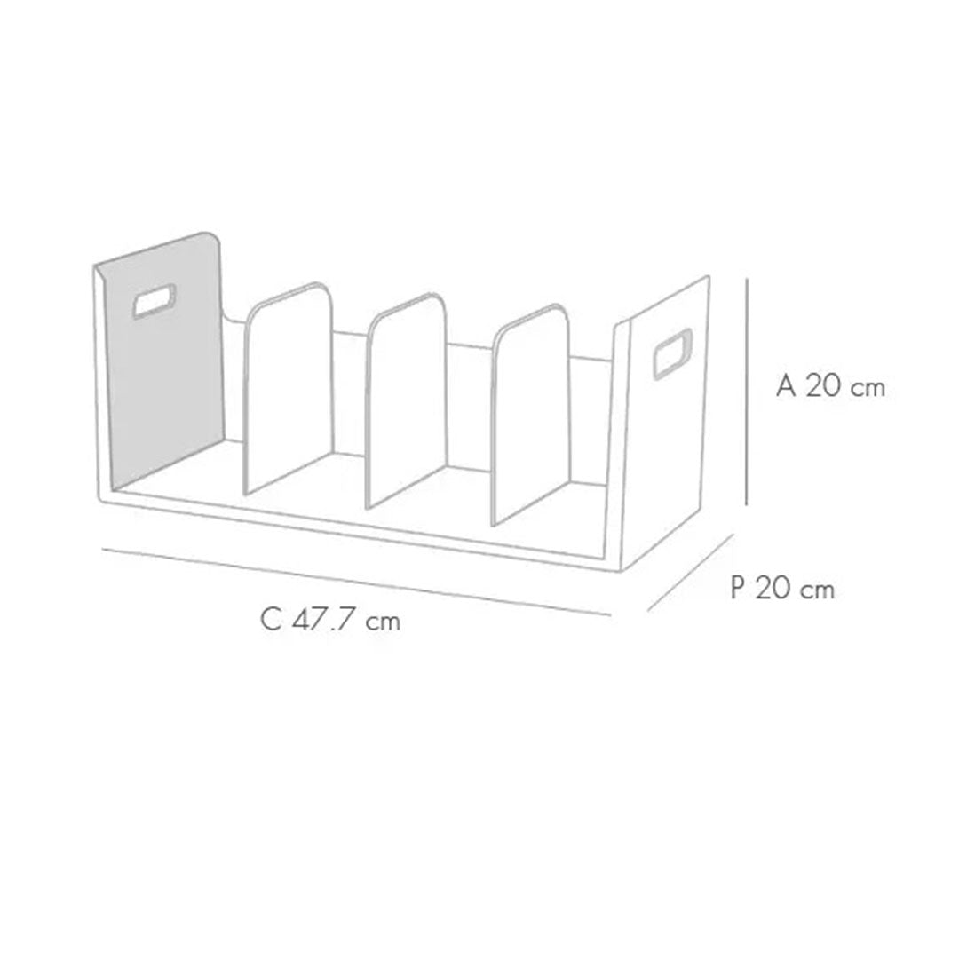 Litem | Book Rack | 4 Compartments | Organizer| Mint |Roomax