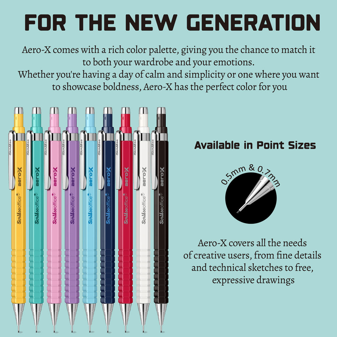 Scrikss Aero-X 0.7mm Mechanical Pencil - Turquoise
