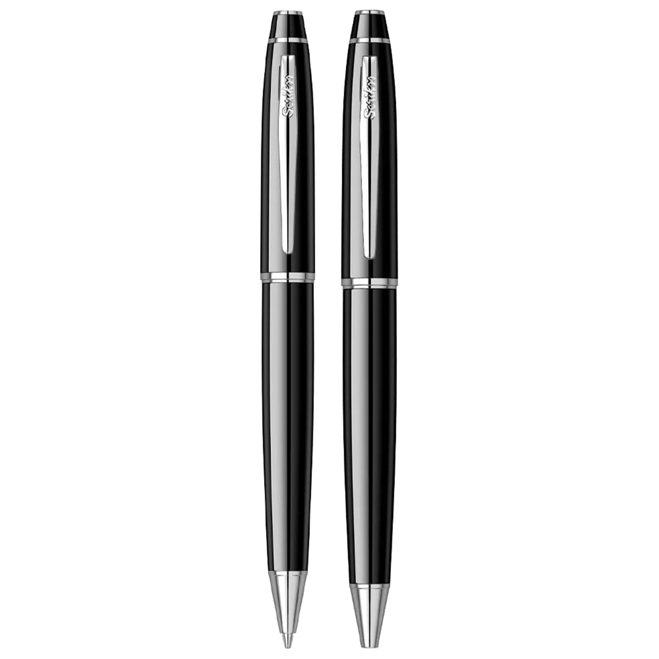 Scrikss Noble 35 Ball Point and Mechanical Pencil Set in Black CT