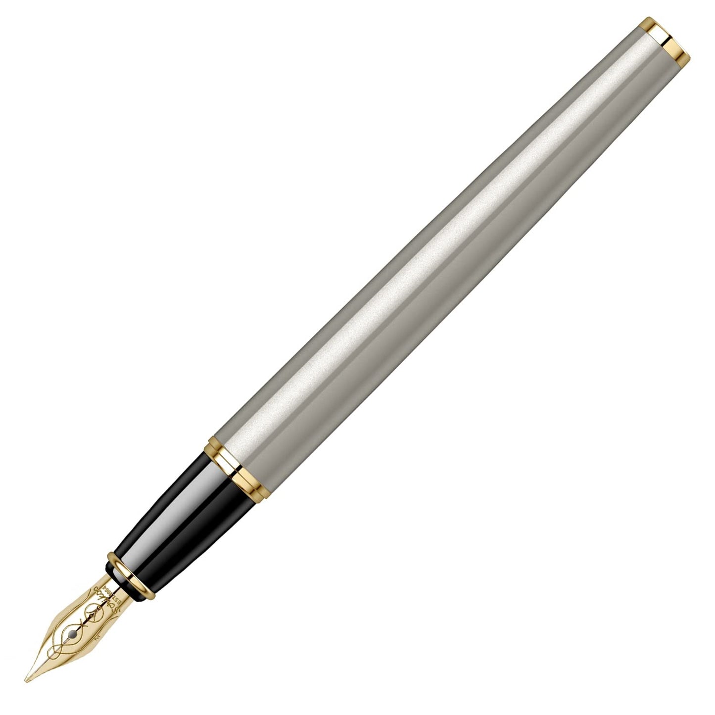 Scrikss Honour 38 Satin GT Fountain Pen without cap on a white background