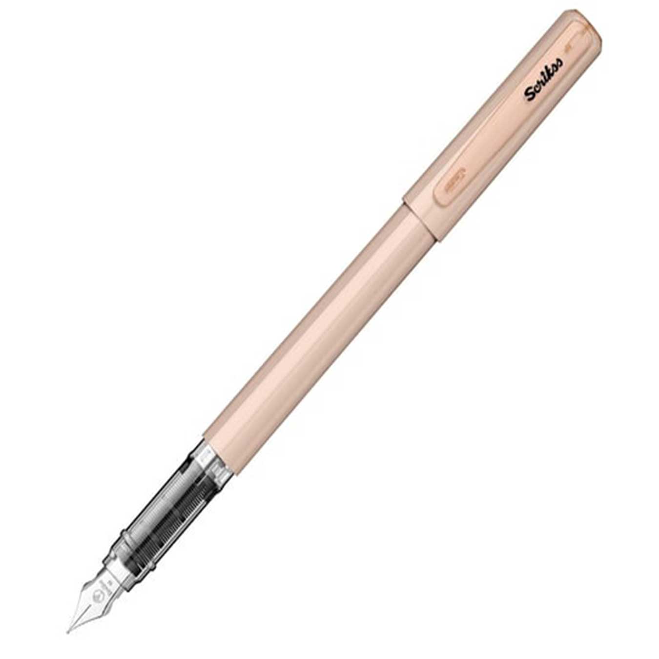 Scrikss Primeo Medium Nib Fountain Pen in Latte on a white background