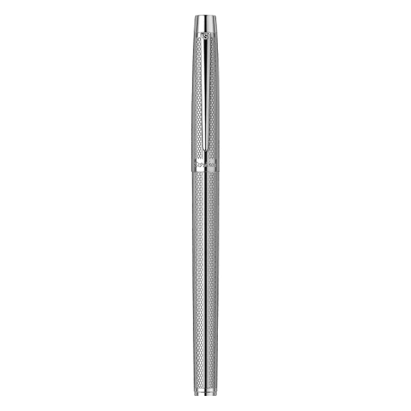 Scrikss Venus 722 Rollerball Pen in Chrome CT on a white background