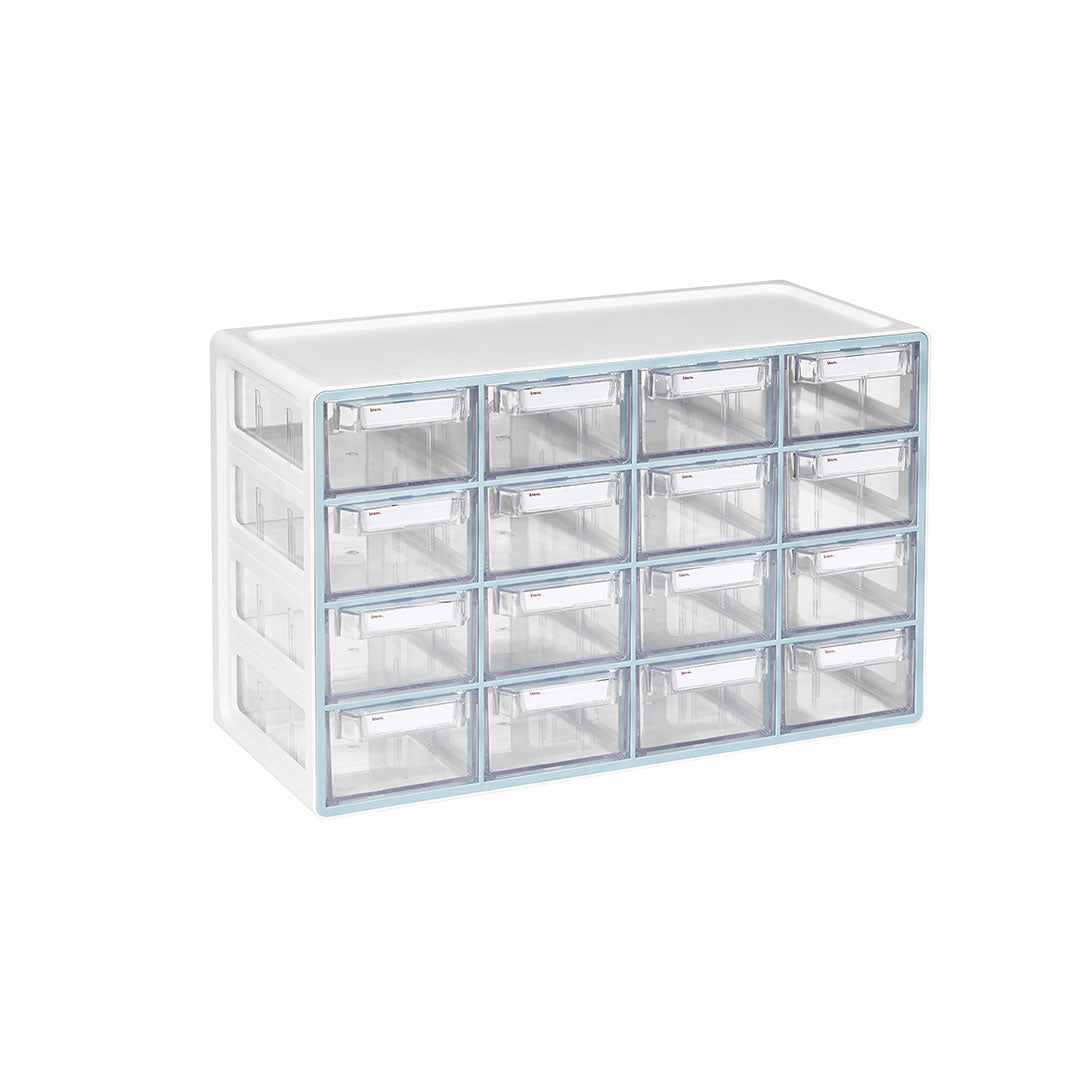 Sysmax | Multi Utility Storage Box | 16 Drawers | Organizer | Mint | Up System | For Office & Home
