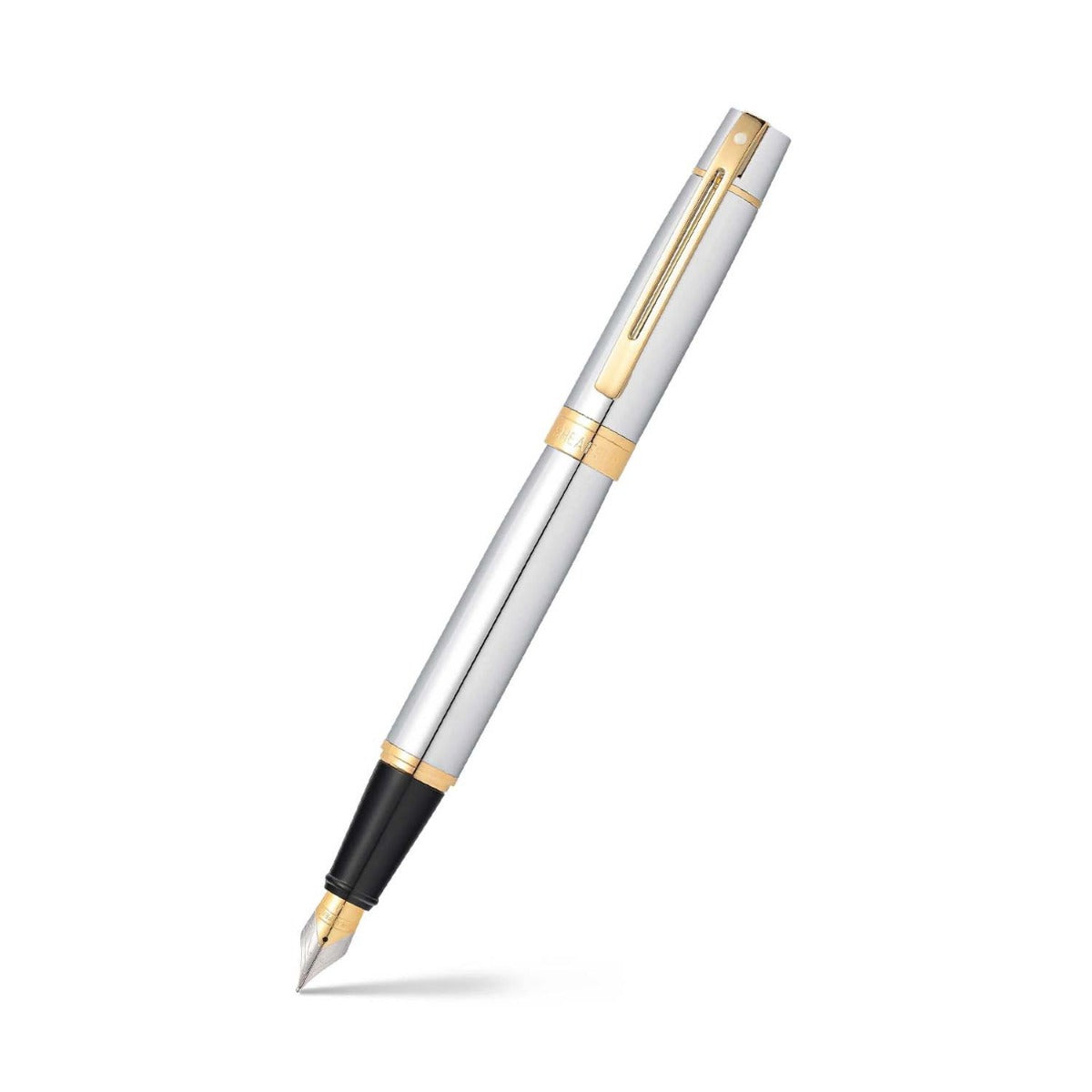 Sheaffer 300 Chrome Gold Fountain Pen - Medium Nib