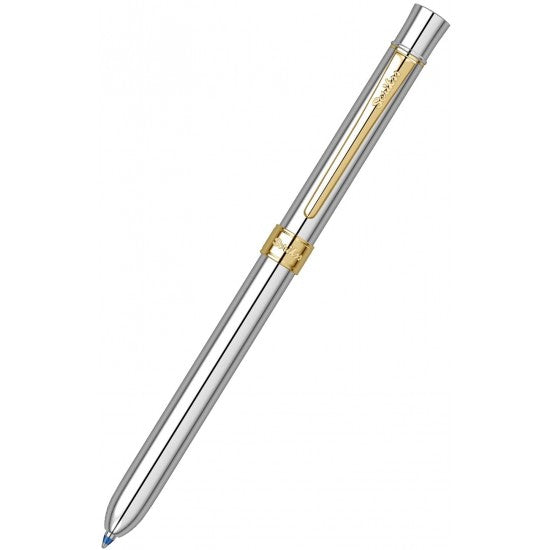 Scrikss Trio 93 Multi Function Pen in Chrome-GT Edition with white background