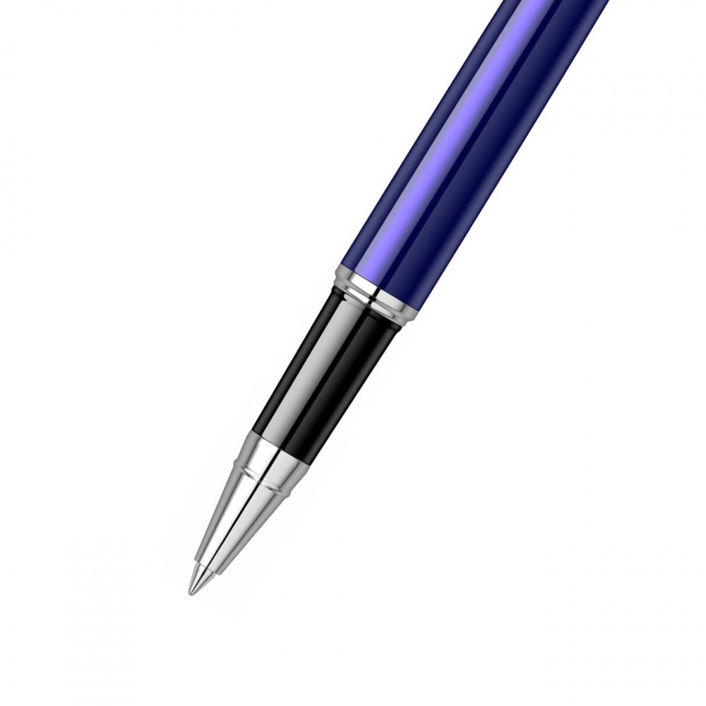 Scrikss Oscar 39 Rollerball Pen - Blue Chrome CT
