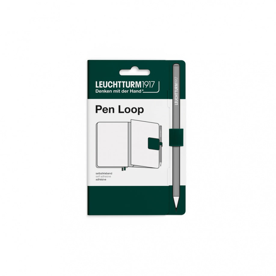 Leuchtturm1917 Pen Loop notebook and pen set in Forest Green green 